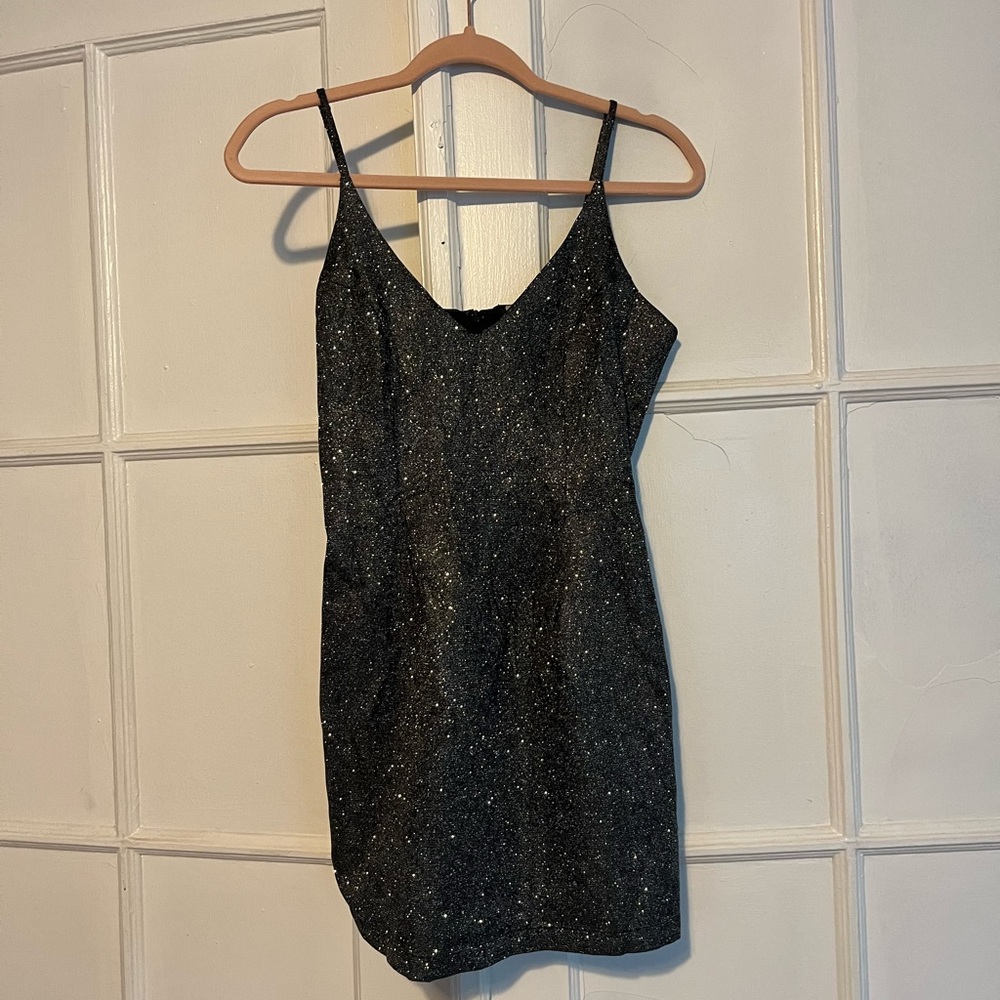 Luxxel Silver / Grey Sparkle Dress